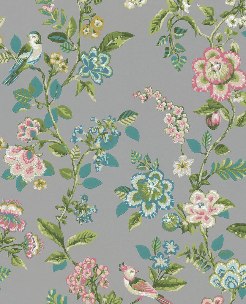 Brewster Home Fashions Willem Taupe Painted Garden Wallpaper