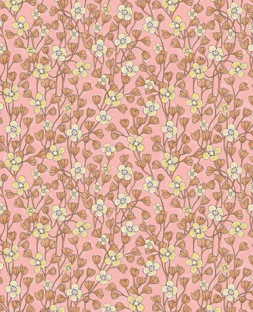 Brewster Home Fashions Maja Pink Miniature Floral Wallpaper