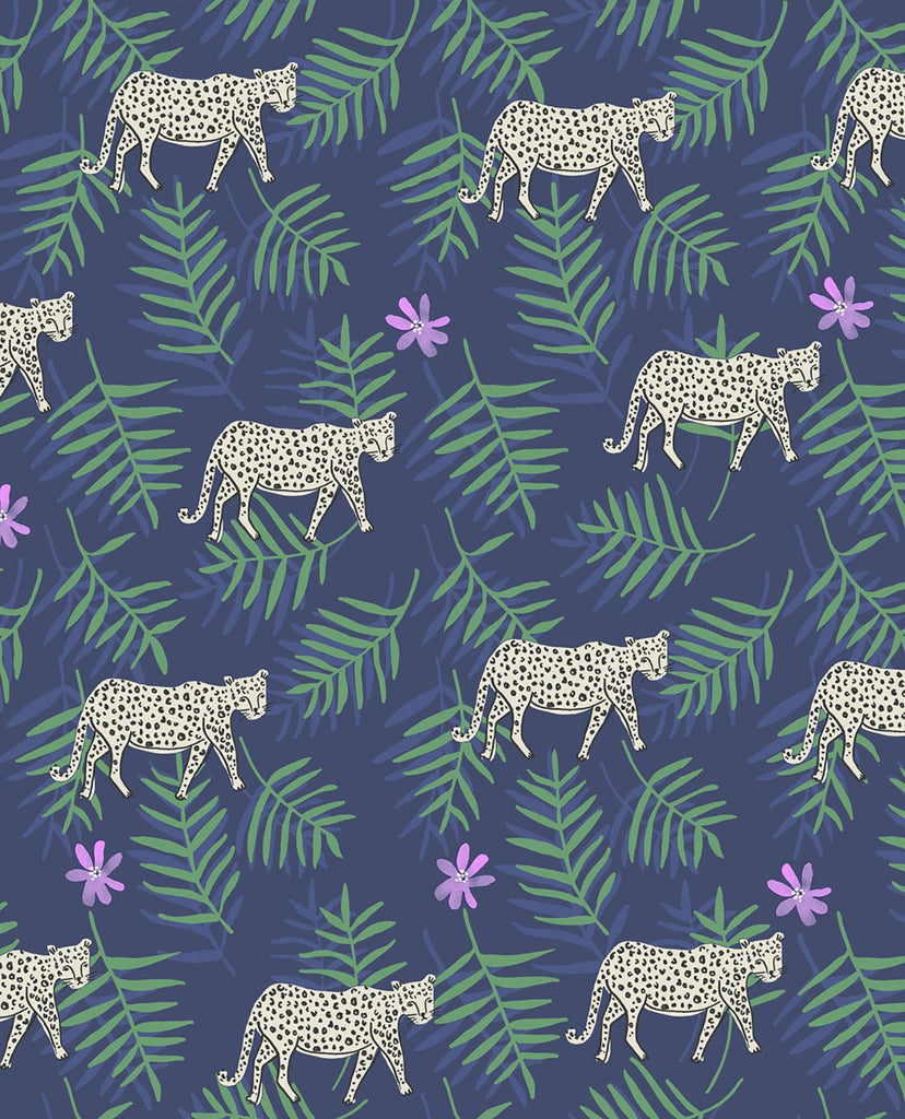 Brewster Home Fashions Exempel Indigo Cheetah Wallpaper