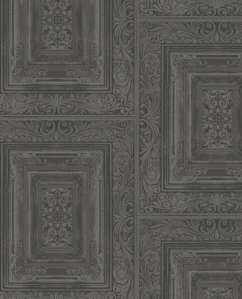 Brewster Home Fashions Olsson Wood Panel Charcoal Wallpaper