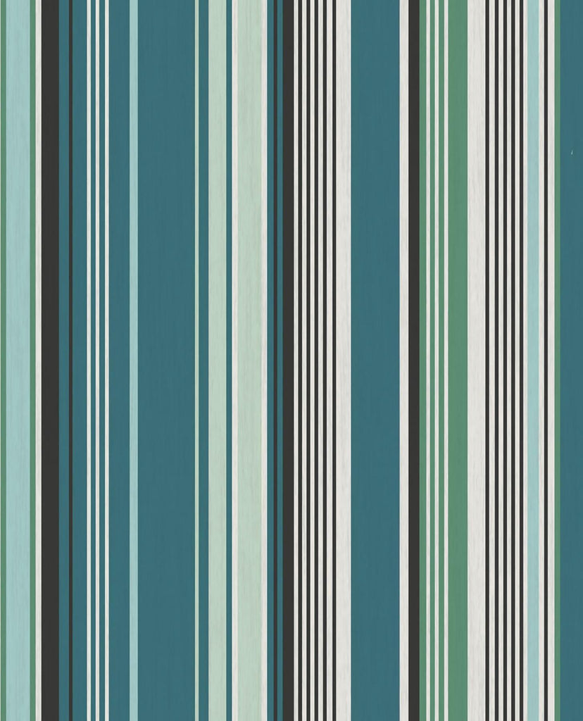 Brewster Home Fashions Svea Teal Stripe Wallpaper