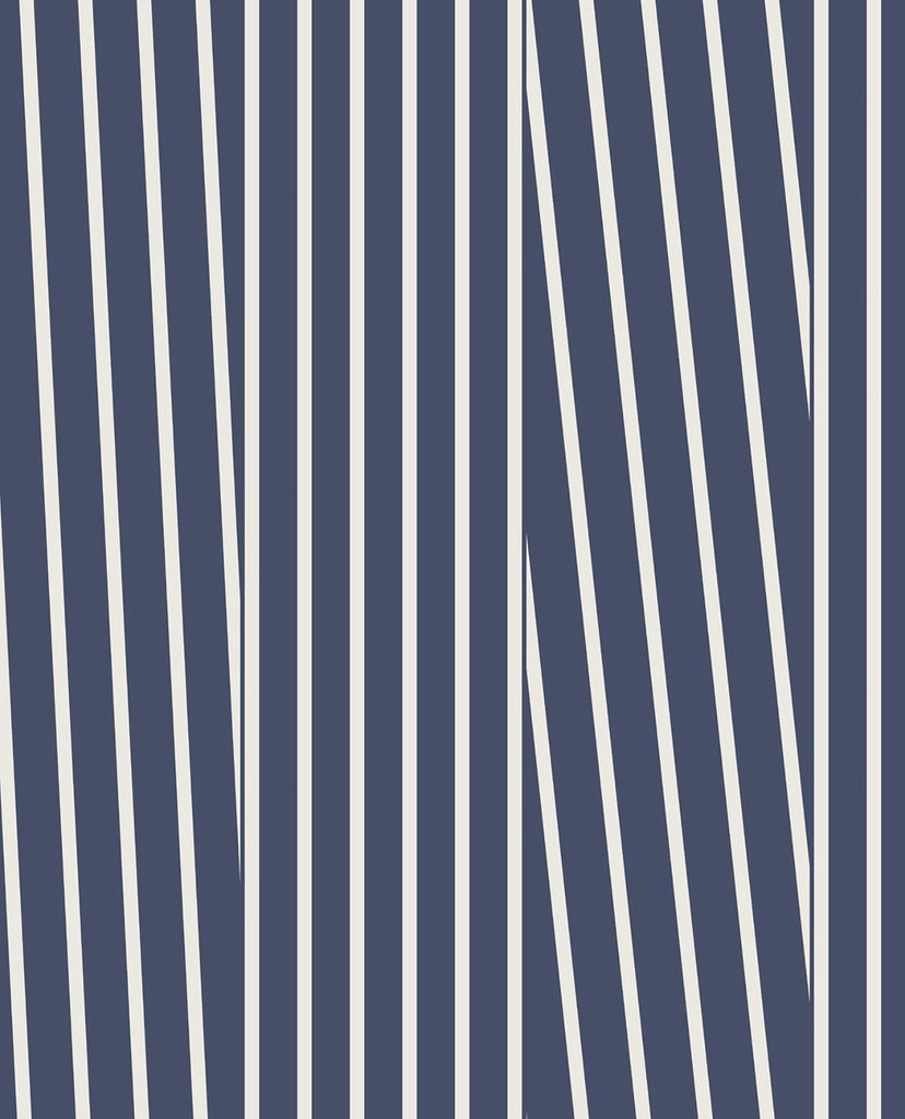 Brewster Home Fashions Maryam Navy Modern Stripe Wallpaper