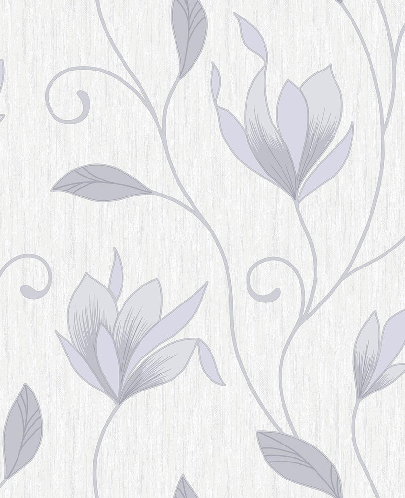 Brewster Home Fashions Synergy Grey Floral Trails Wallpaper
