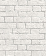 Brewster Home Fashions Ditmas Brick White Wallpaper