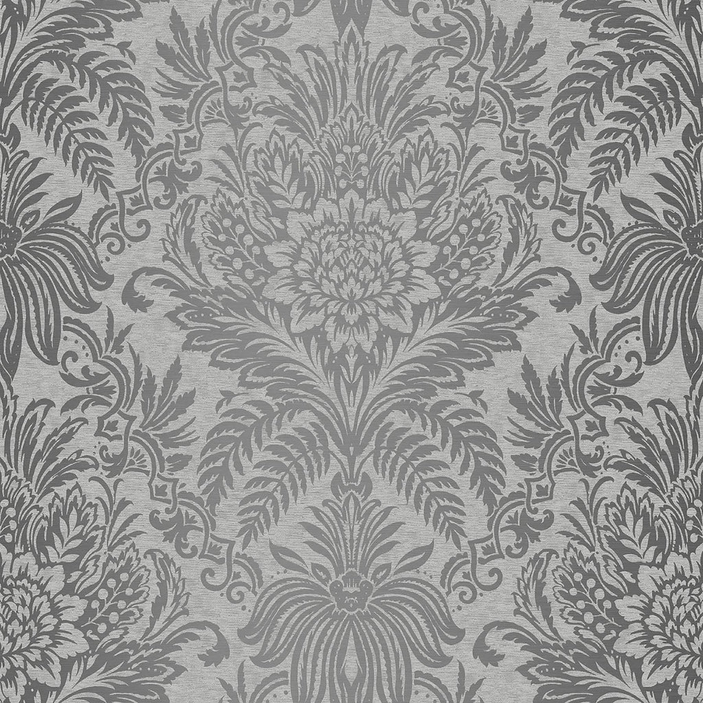 Brewster Home Fashions Signature Grey Damask Wallpaper