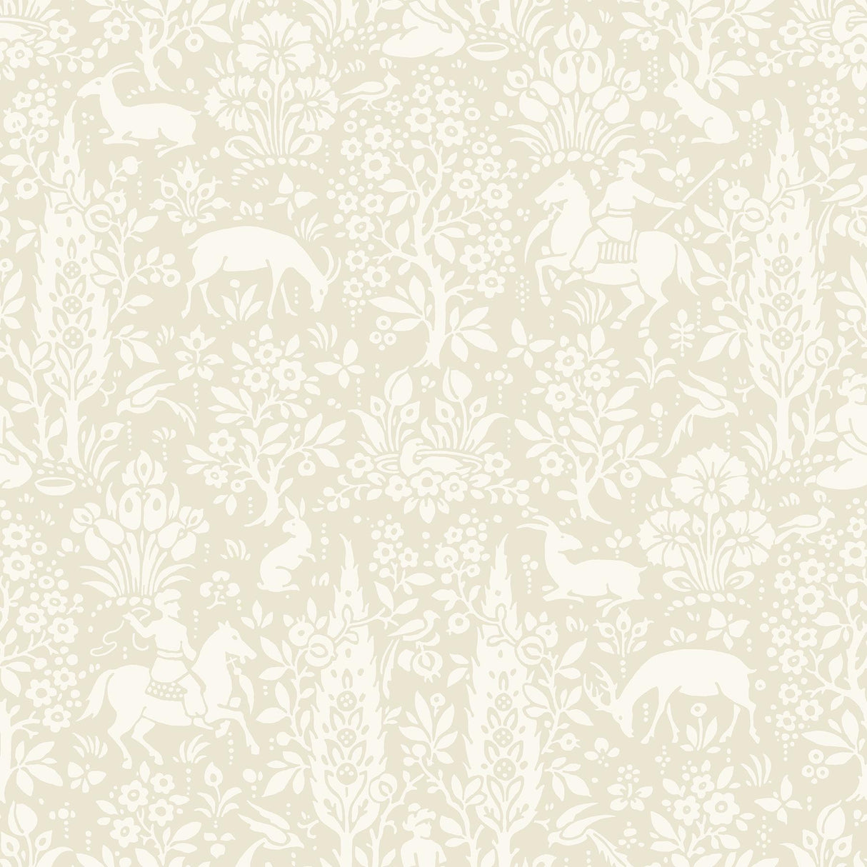 Brewster Home Fashions Sherwood Cream Woodland Wallpaper