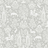 Brewster Home Fashions Sherwood Light Grey Woodland Wallpaper