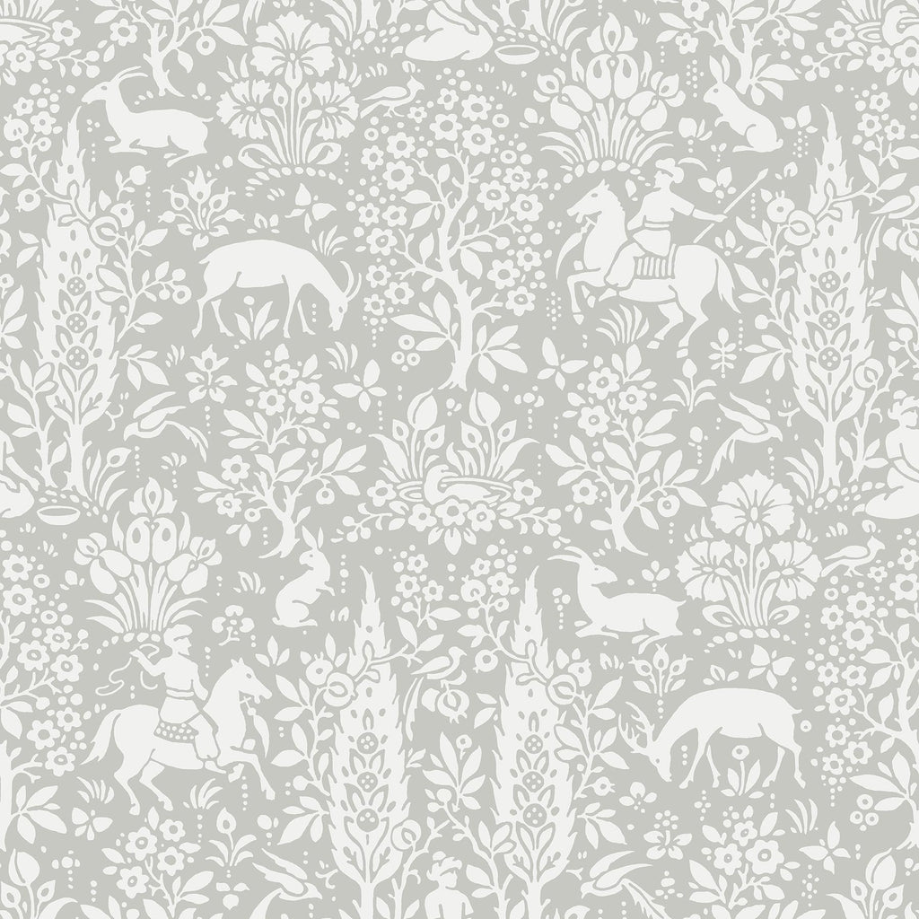 Brewster Home Fashions Sherwood Woodland Light Grey Wallpaper