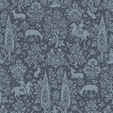Brewster Home Fashions Sherwood Woodland Dark Blue Wallpaper