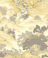 Brewster Home Fashions Ordos Eastern Toile Yellow Wallpaper