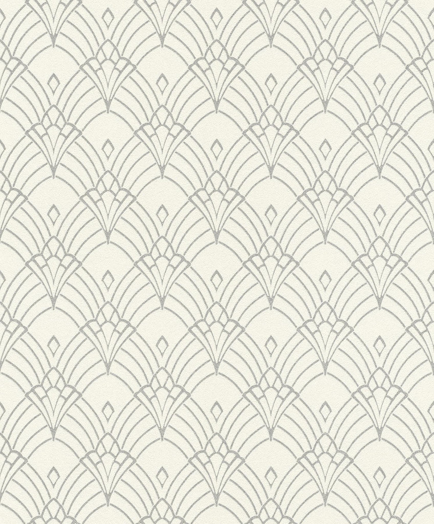 Brewster Home Fashions Rooney Fan White Wallpaper