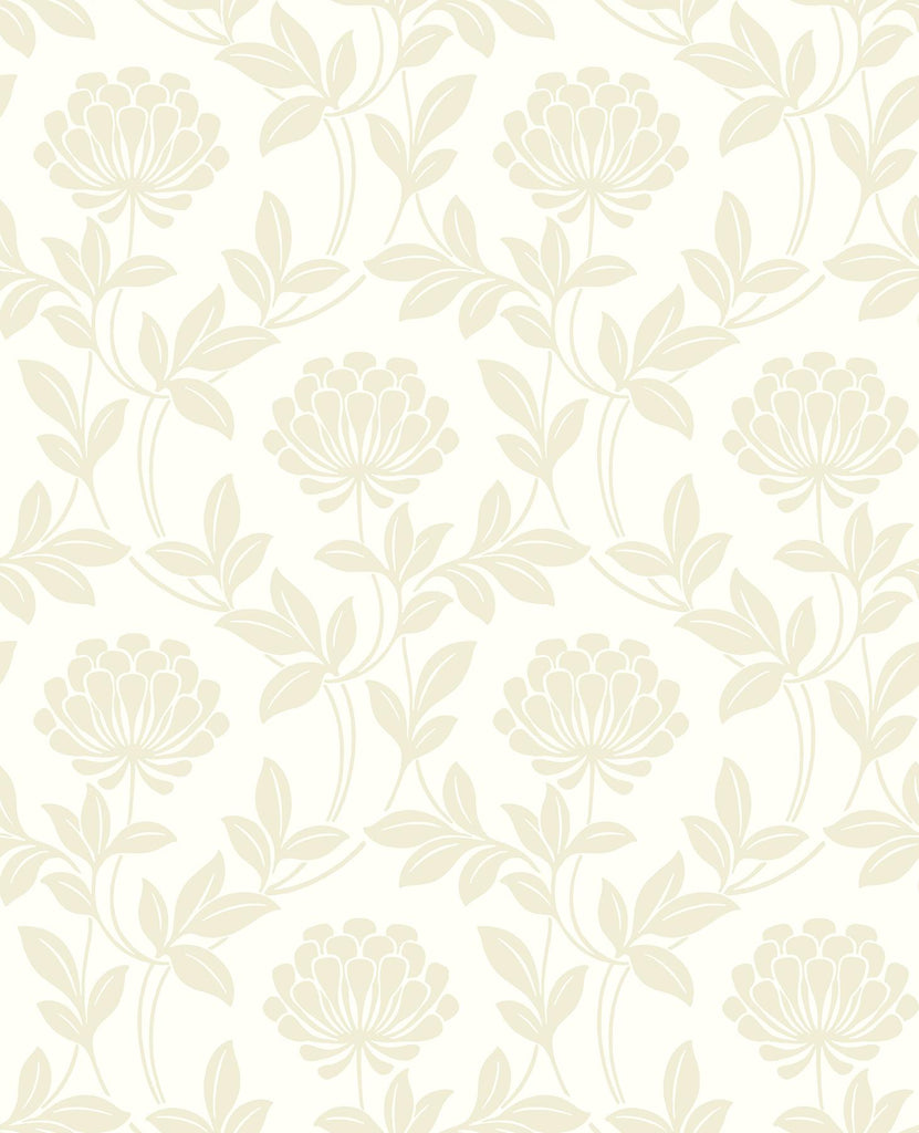 Brewster Home Fashions Ogilvy Floral Bone Wallpaper