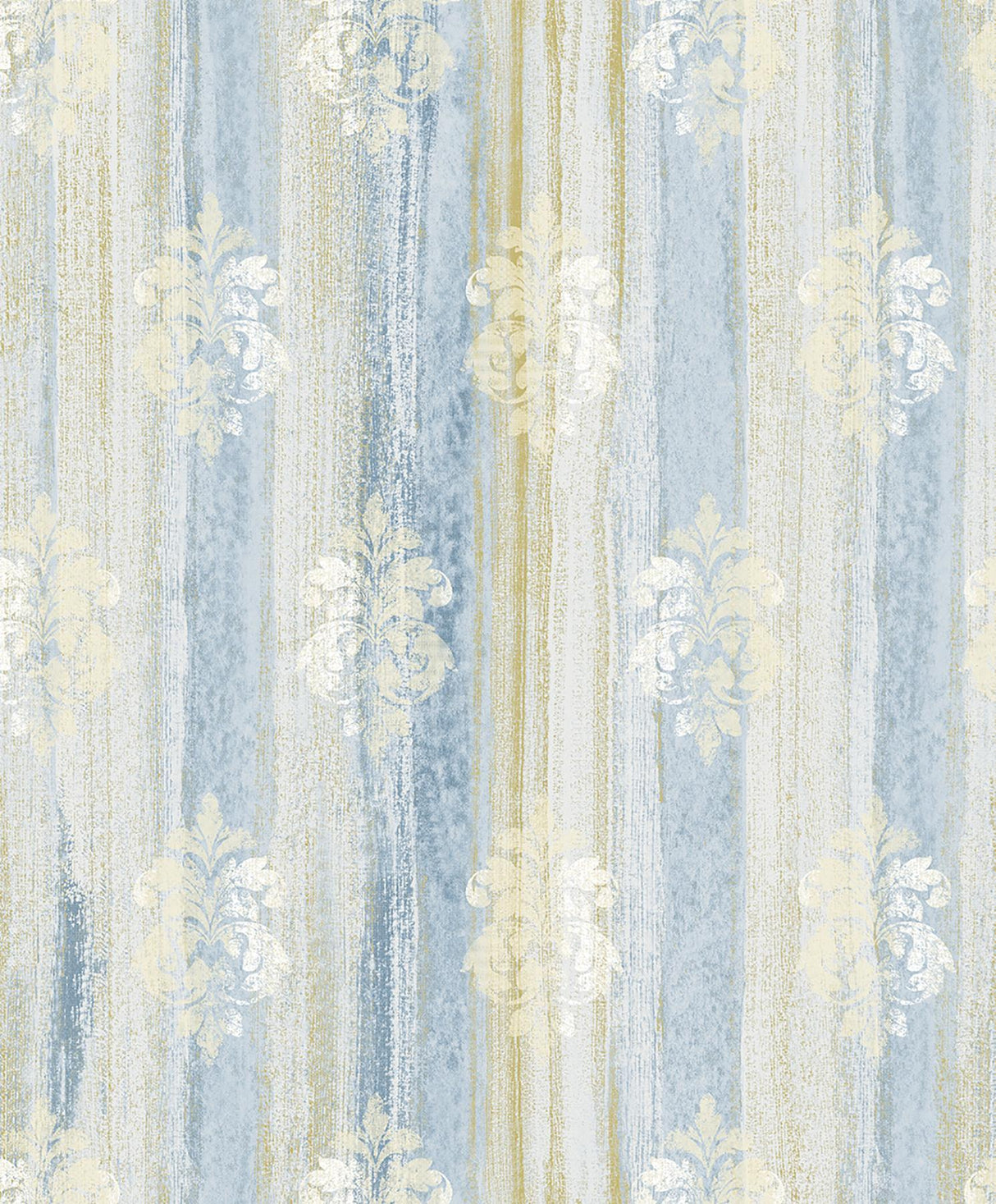 Brewster Home Fashions Alison Blue Damask Motif  Wallpaper