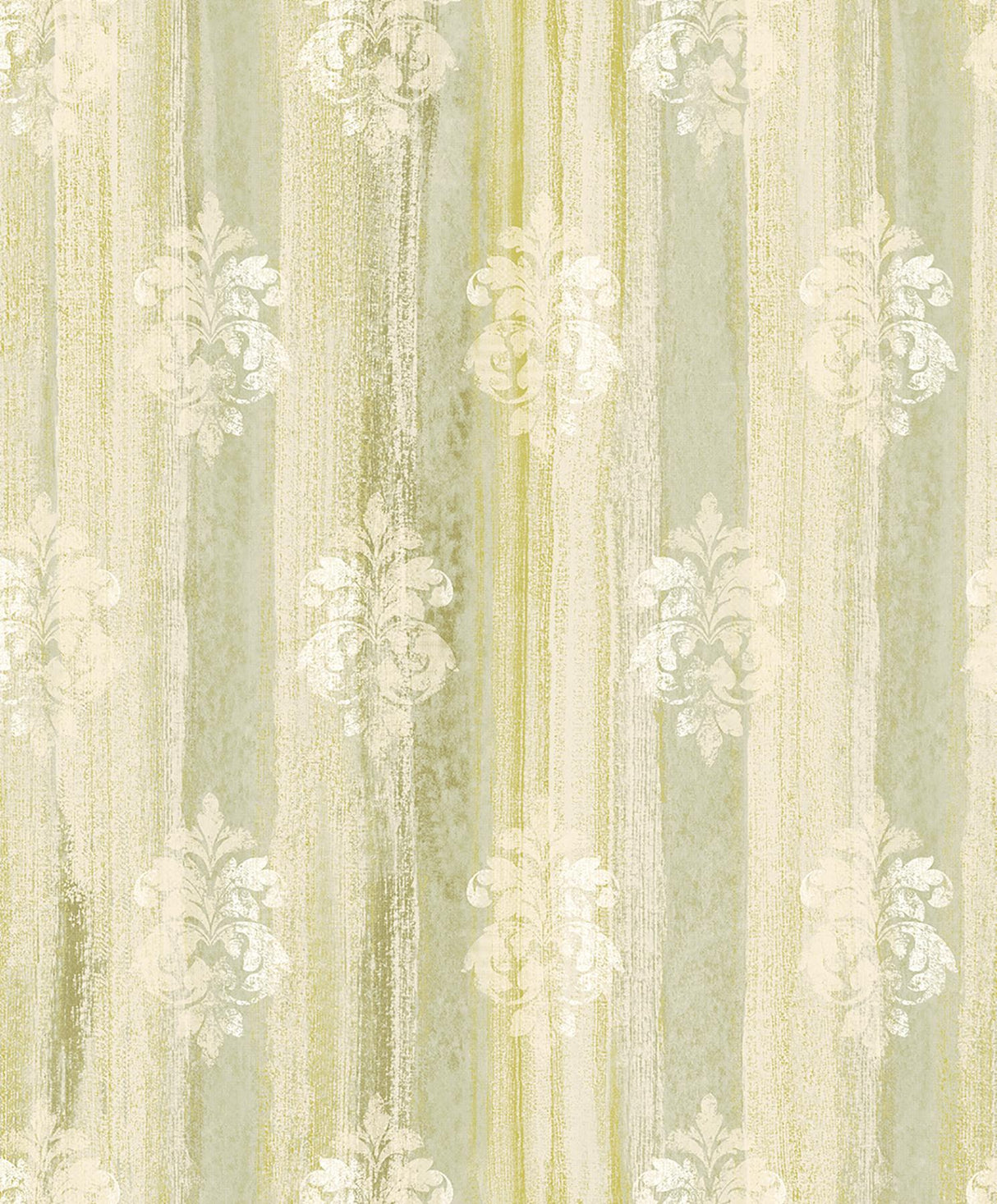 Brewster Home Fashions Alison Green Damask Motif  Wallpaper