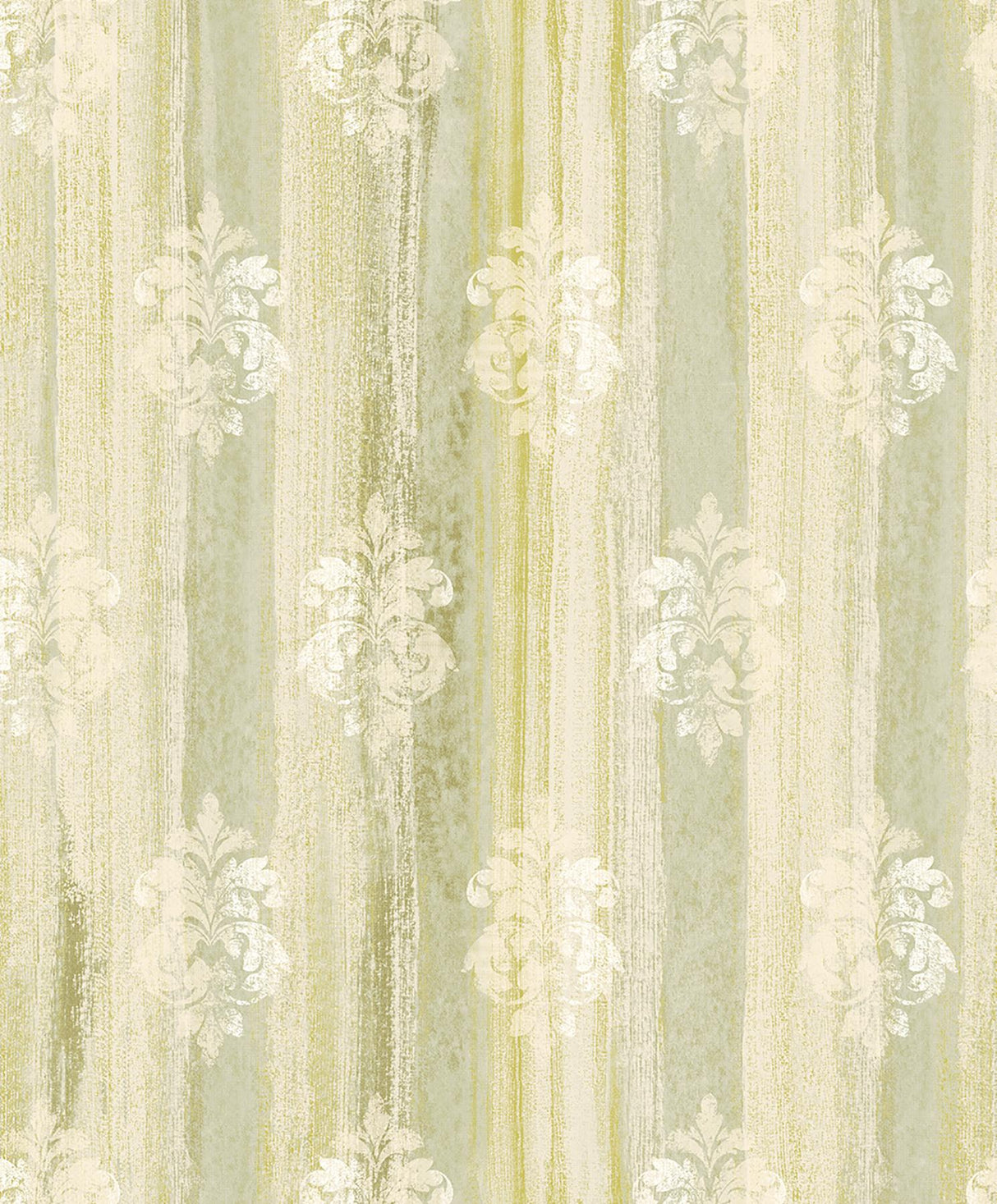 Brewster Home Fashions Alison Damask Motif Green Wallpaper