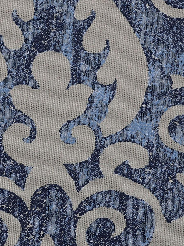 Christian Fischbacher CORONA DAMASK SLATE BLUE Fabric
