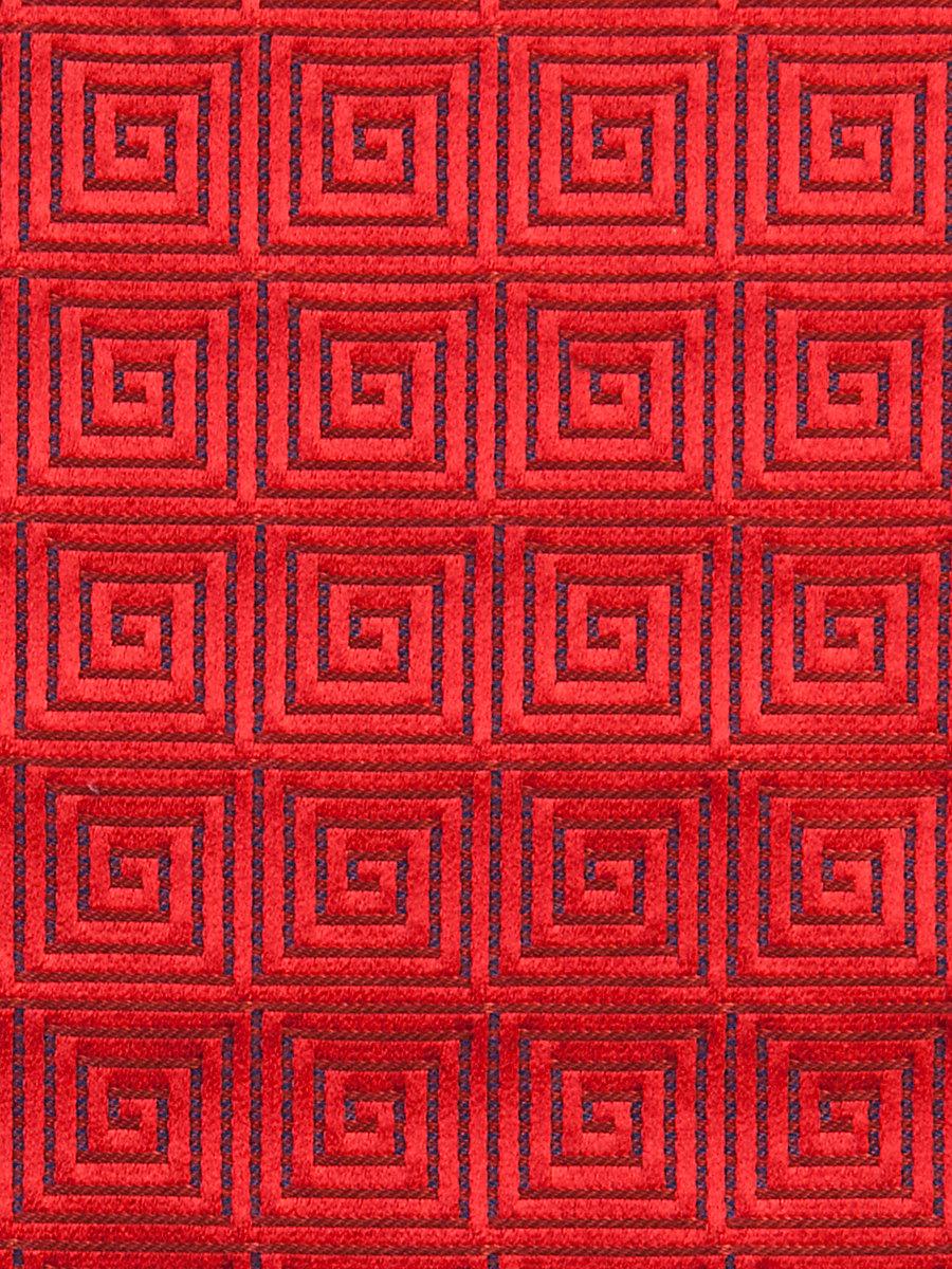 Scalamandre Endlesstime Coca Cola Red On Deep Sky Fabric