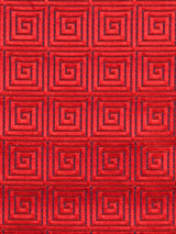 Scalamandre Endlesstime Coca Cola Red On Deep Sky Fabric
