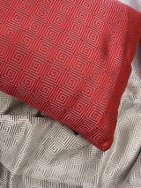 Scalamandre Endlesstime Coca Cola Red On Deep Sky Fabric