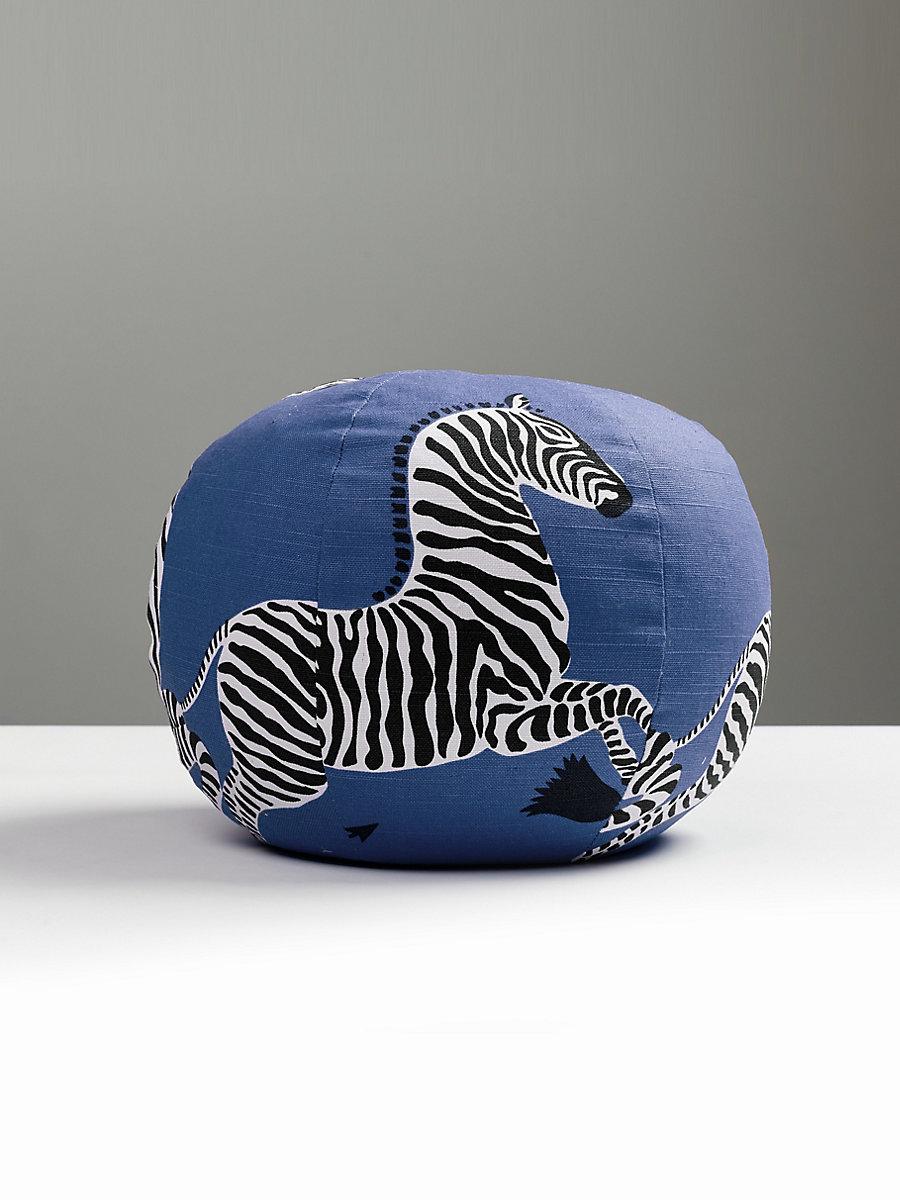 Scalamandre Zebras 12 Dia - Denim Decorative Pillow