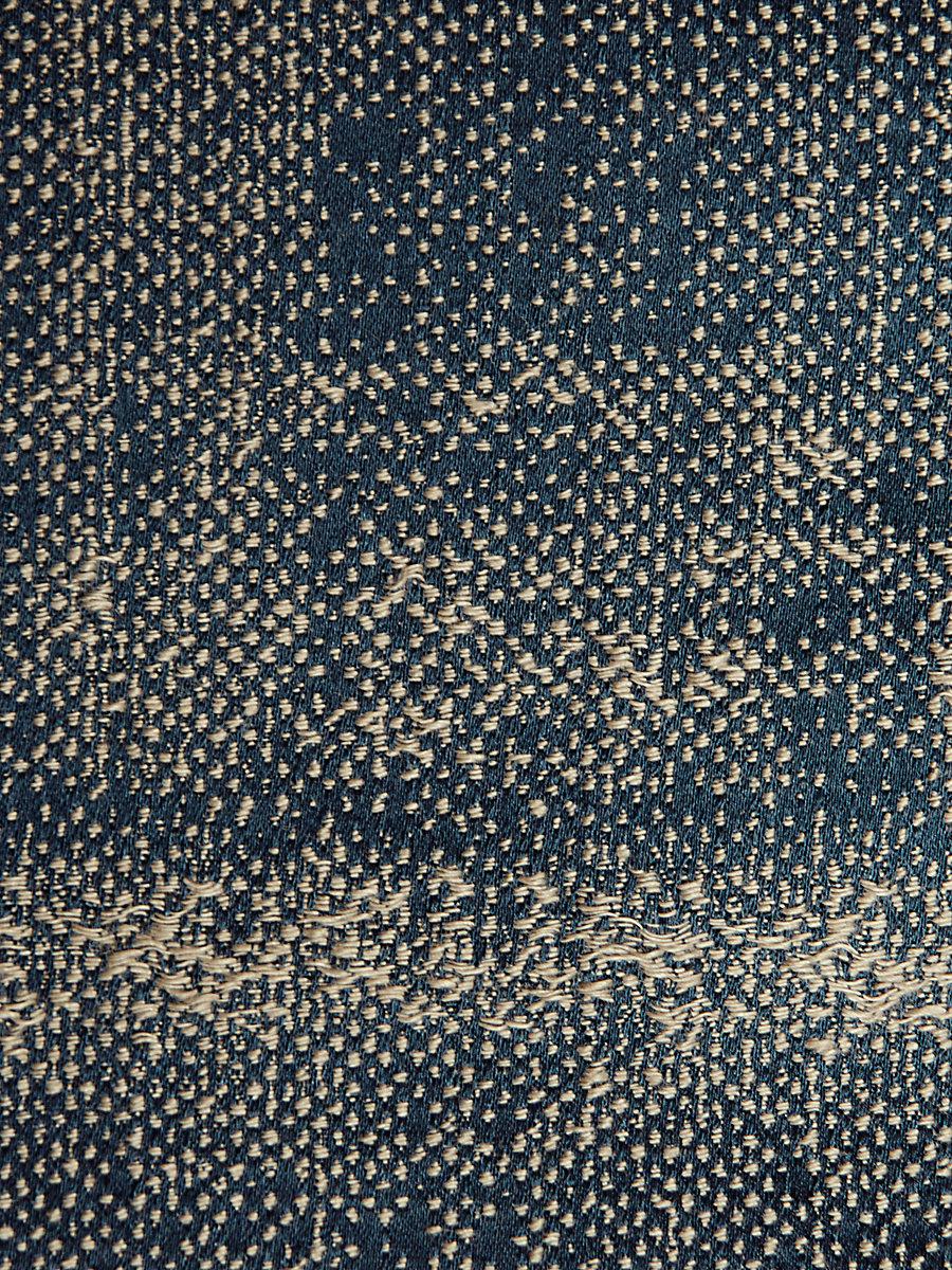 Scalamandre Kim Denim On Taupe Fabric