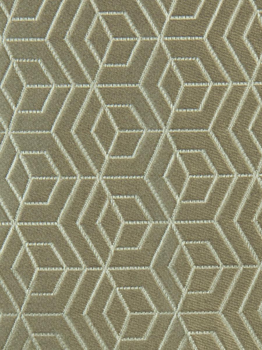 Scalamandre Hoopstar Silver On Taupe Fabric