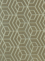 Scalamandre Hoopstar Silver On Taupe Fabric