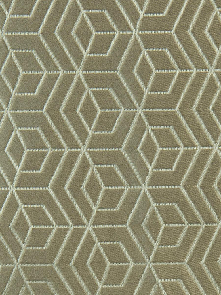 Aldeco HOOPSTAR SILVER ON TAUPE Fabric