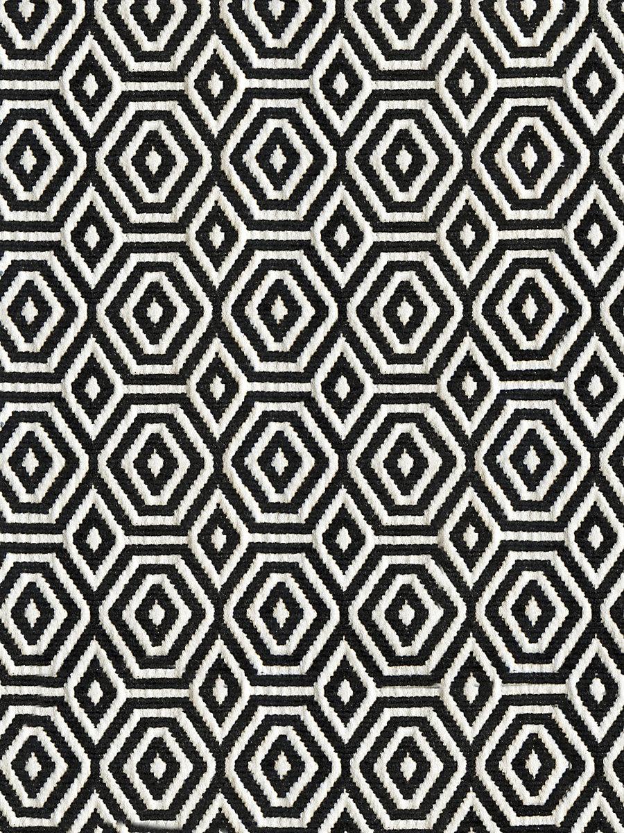 Scalamandre Geometric Drops Sexy Black Fabric