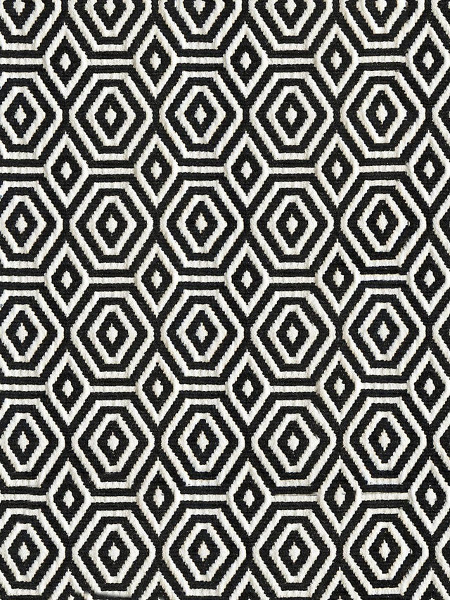 Scalamandre Geometric Drops Sexy Black Fabric