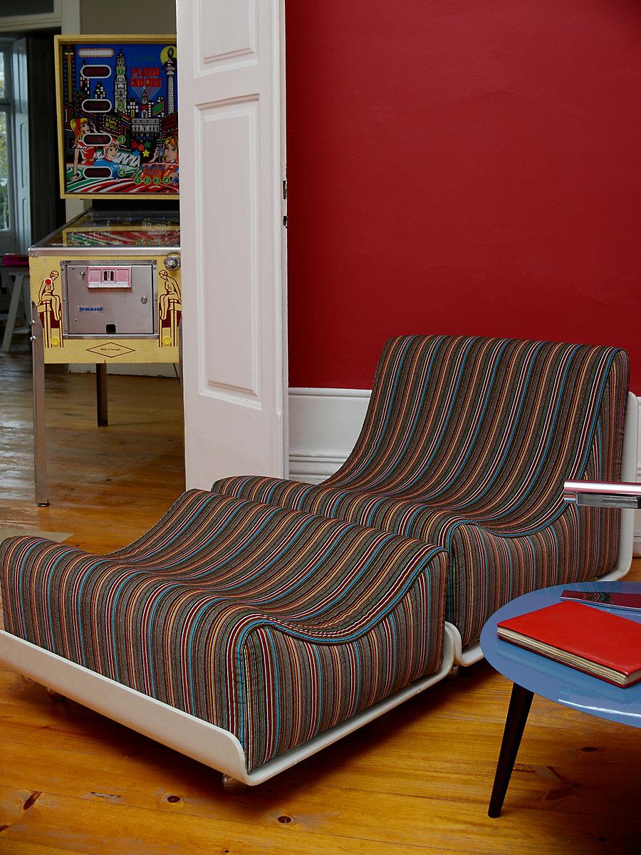 Scalamandre Pinstripe Velvet York Gold Fabric