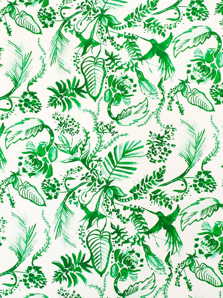 Aldeco Hummingbird Paradise Green Fabric