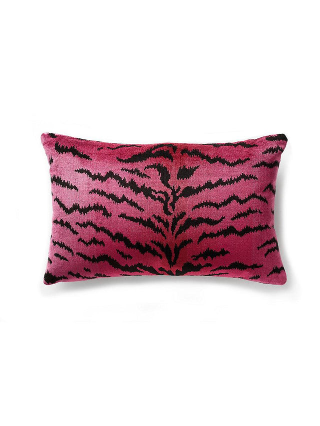 Scalamandre Tigre 14 X 22 - Reds & Black Decorative Pillow