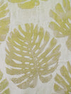 Aldeco Palm Leaves Lima Yellow Drapery Fabric