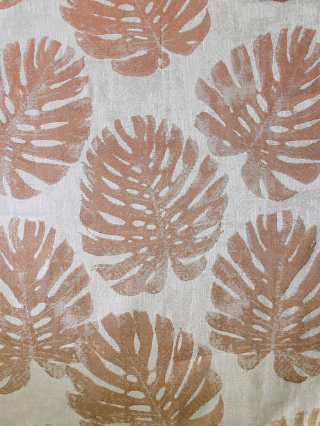 Scalamandre Palm Leaves Chic Salmon Fabric