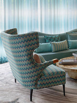 Scalamandre Blossom Wavy Blue Fabric