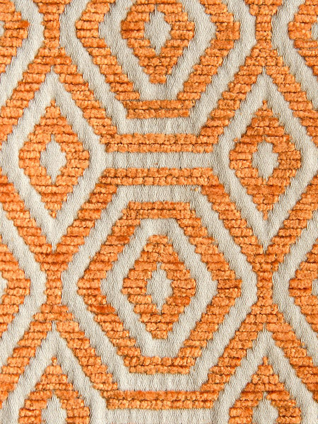 Scalamandre Geometric Drops Orange Koi Fabric