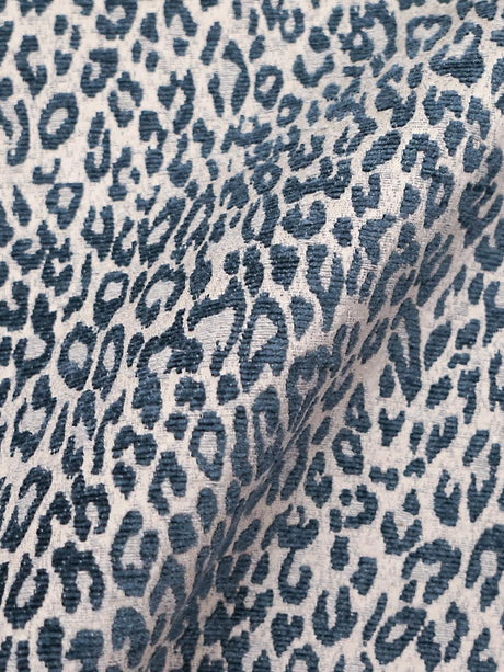 Scalamandre Leopard Orion Blue Fabric