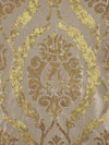 Christian Fischbacher Corona Damask Gold Leaf Fabric