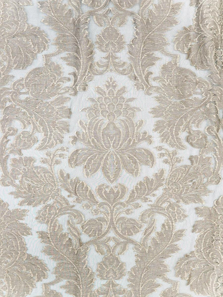 Christian Fischbacher Linen Madras Taupe Fabric
