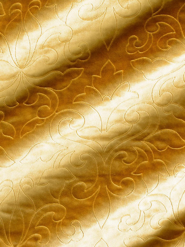 Christian Fischbacher Classic Velvet Brass Fabric