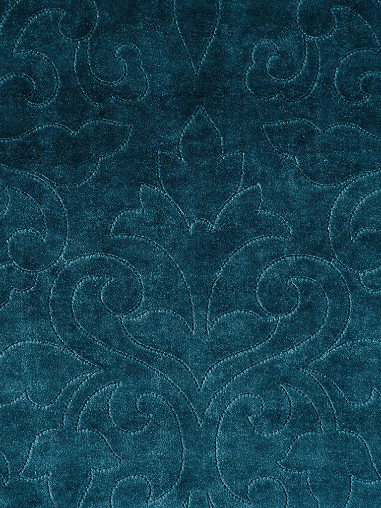 Christian Fischbacher Classic Velvet Teal Fabric