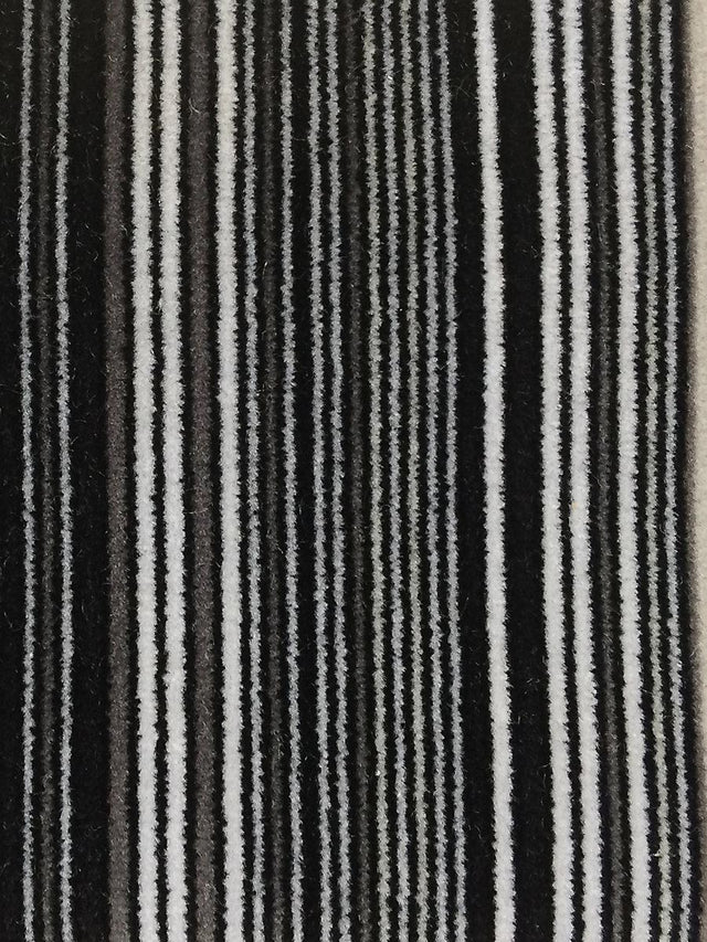 Scalamandre Pinstripe Velvet Black & White Fabric