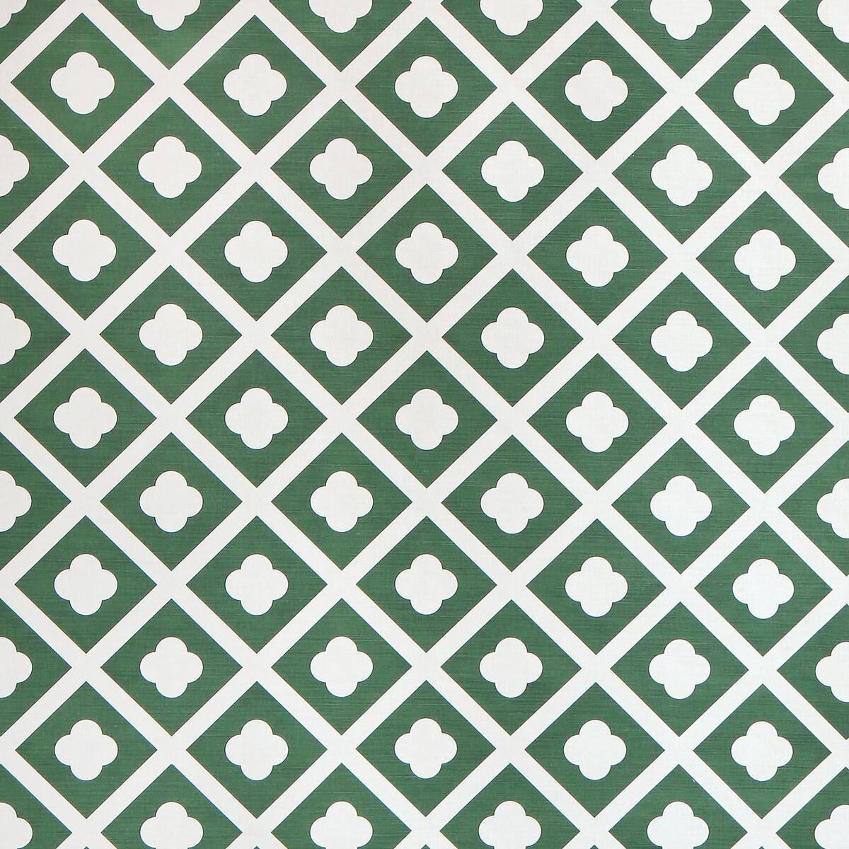 Lee Jofa Jardin Dark Green On Ecru Fabric