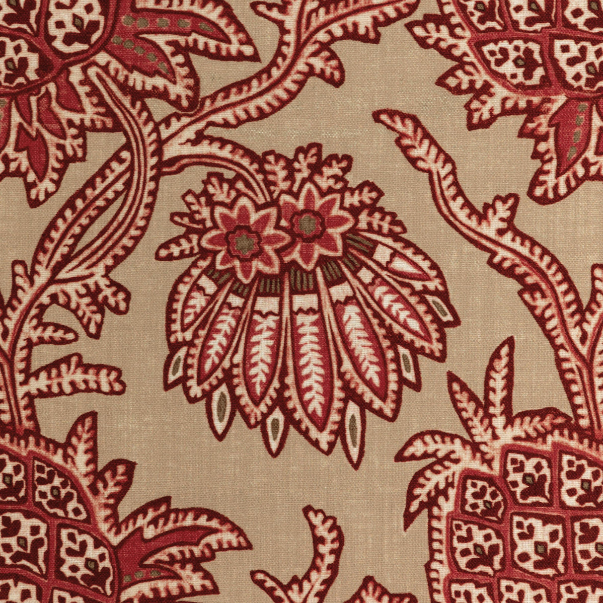 Brunschwig & Fils BRASSAC PRINT RED Fabric