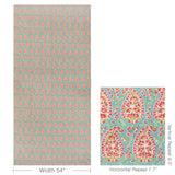 Brunschwig & Fils ROUGIER PRINT AQUA Fabric