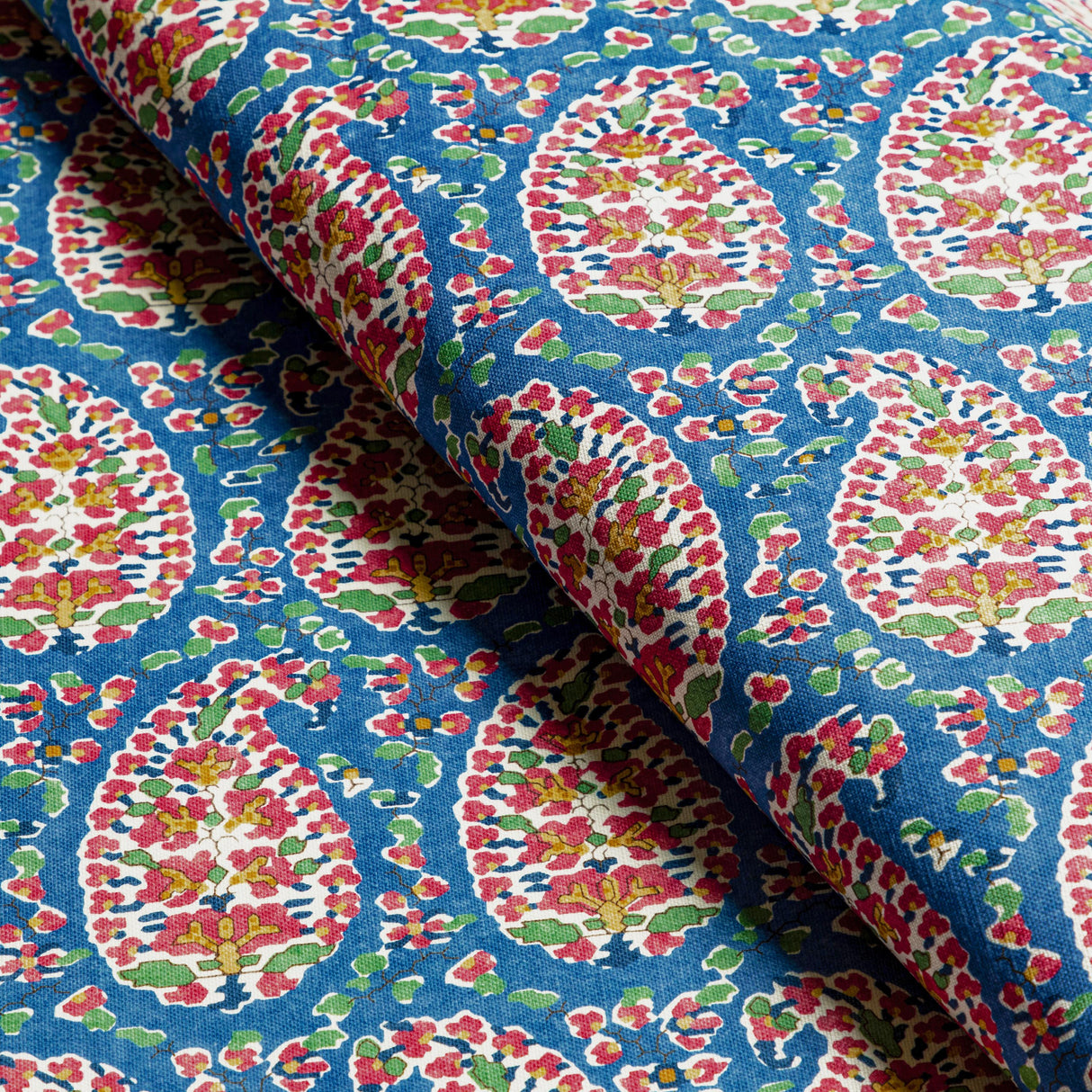 Brunschwig & Fils ROUGIER PRINT BLUE/RED Fabric
