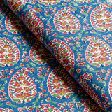 Brunschwig & Fils ROUGIER PRINT BLUE/RED Fabric