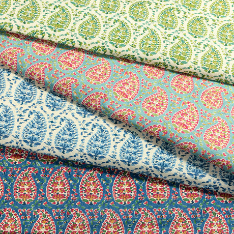 Brunschwig & Fils ROUGIER PRINT BLUE/RED Fabric