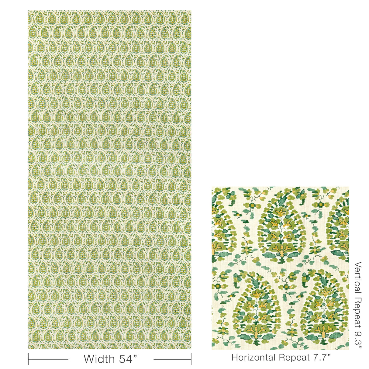 Brunschwig & Fils ROUGIER PRINT GREEN Fabric